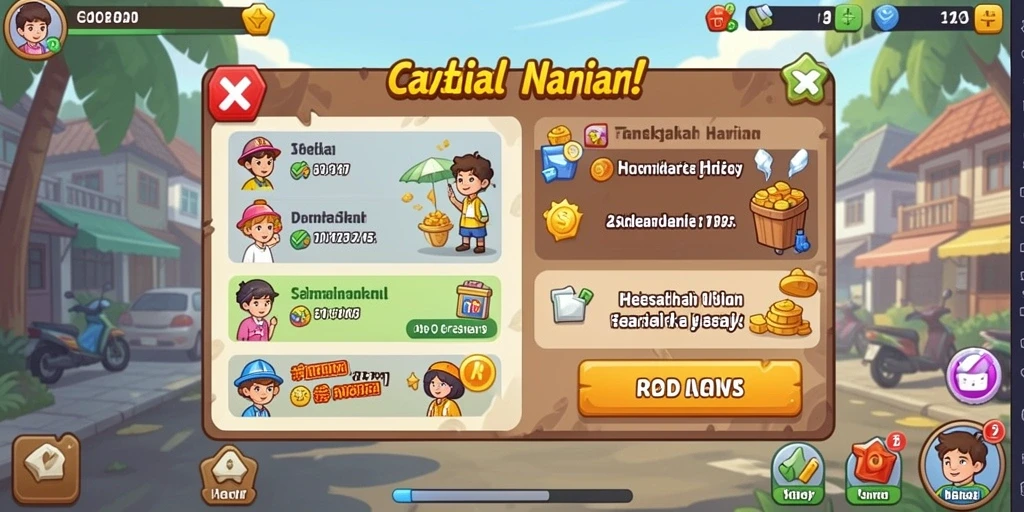 Grafik yang memukau dan latar belakang yang hidup.